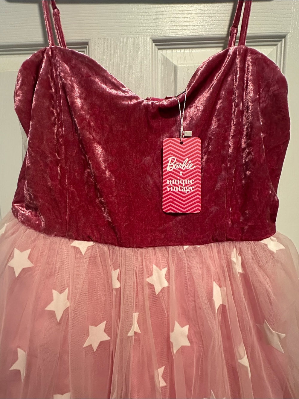 NWT Barbie x Unique Vintage Size XL/14 Light Up Dream Glow Swing Dress - Picture 2 of 5